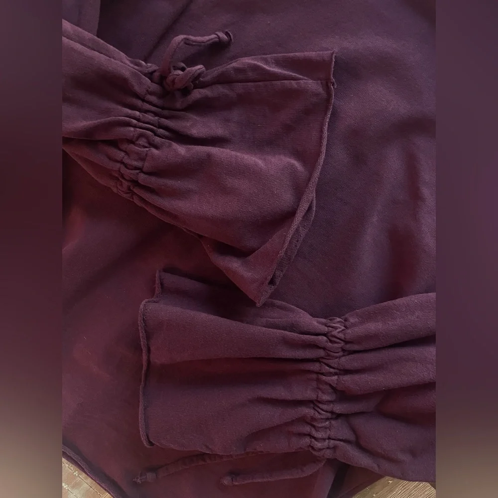 ZARA Burgundy Long Sleeve OVERSIZED Sweater Shirt - Picture 4 of 5